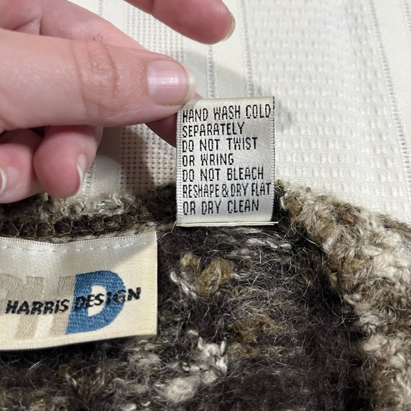 Vintage 90s Paul Harris Plaid Wool Mohair Cardigan Sweater Large Cozy Grunge - Picture 7 of 11